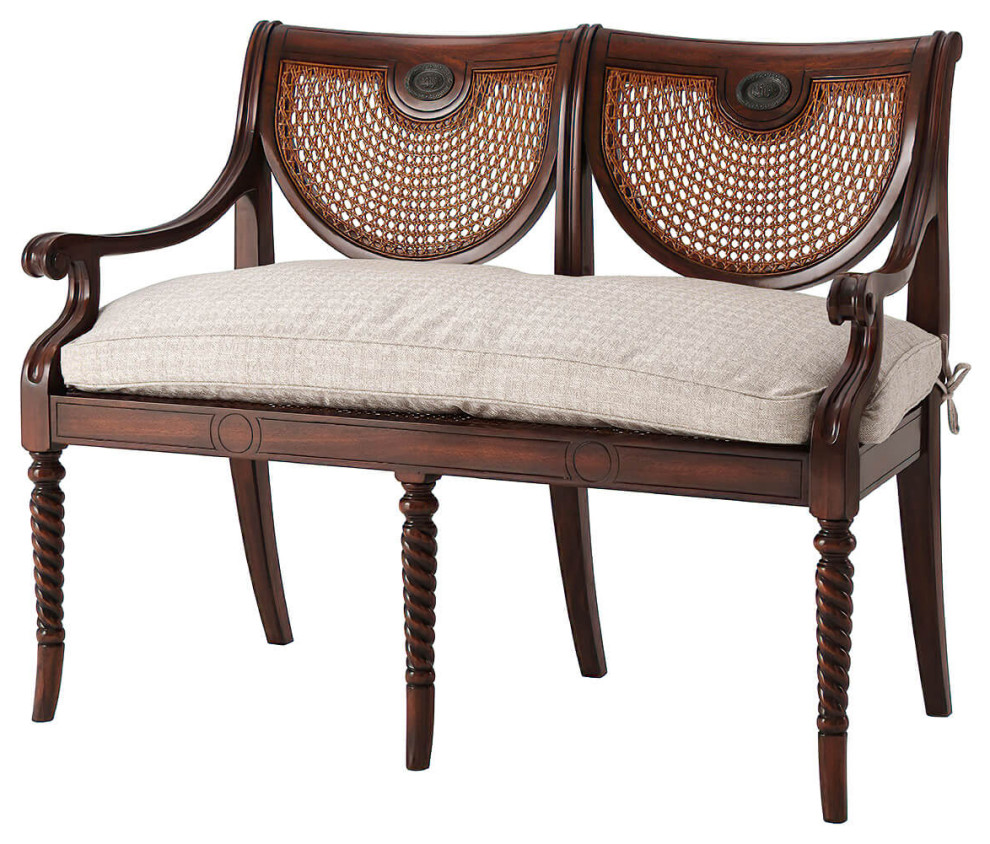 Regency Double Chairback Settee   Tropical   Loveseats   by English Georgian America  Houzz