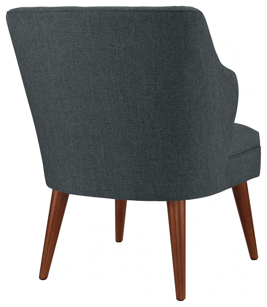 Ivy Grey Upholstered Fabric Armchair   Midcentury   Armchairs And Accent Chairs   by Virgil Stanis Design  Houzz