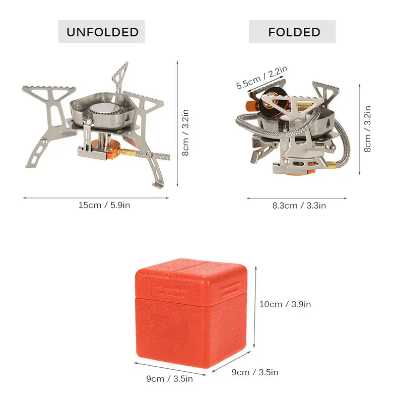 New Outdoor Stove Portable Camping Windproof Folding Gas Stove for Hiking Cooking Picnic BBQ Burners Stove