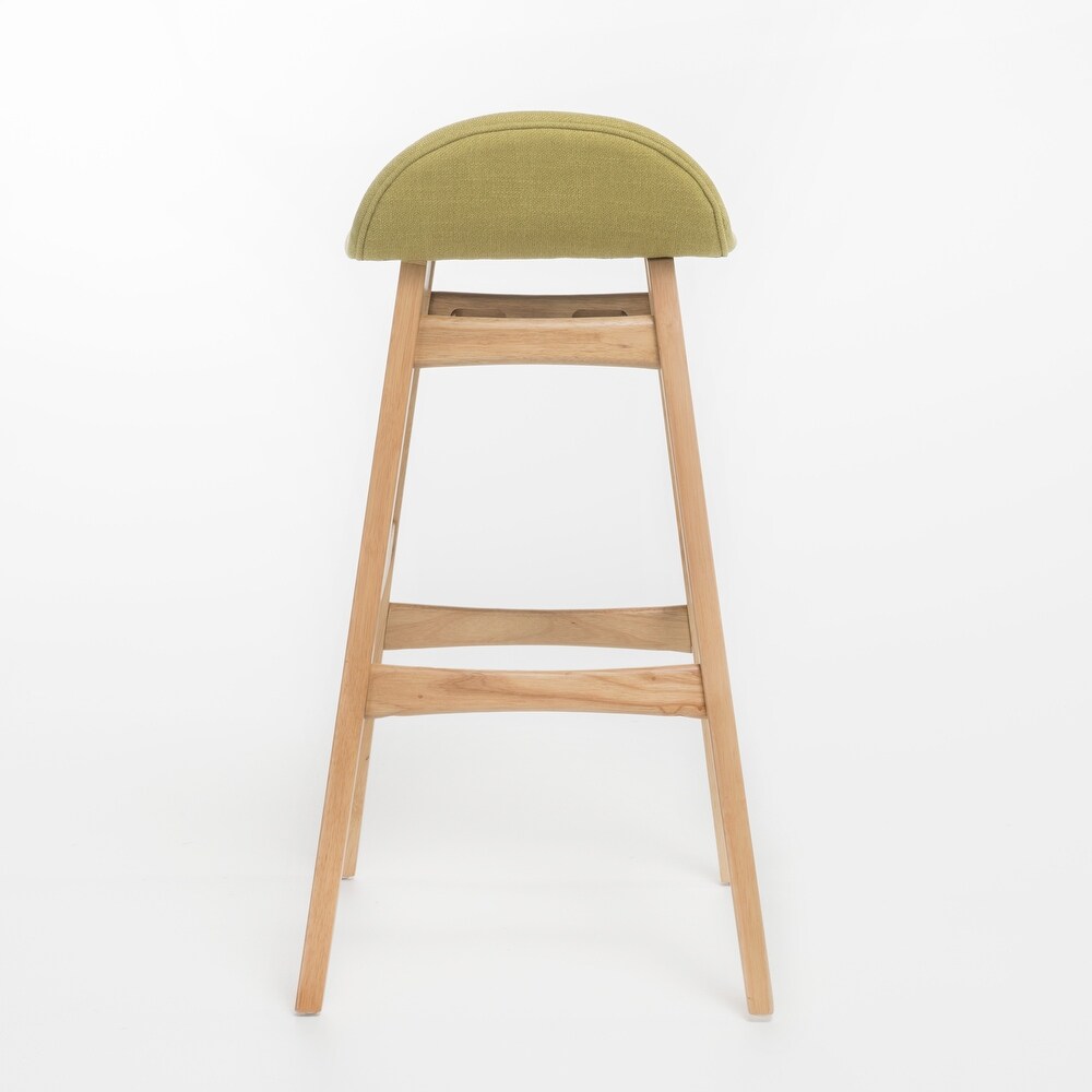 Carson Carrington Viborg 35 inch Green Fabric Bar Stool (Set of 2) by