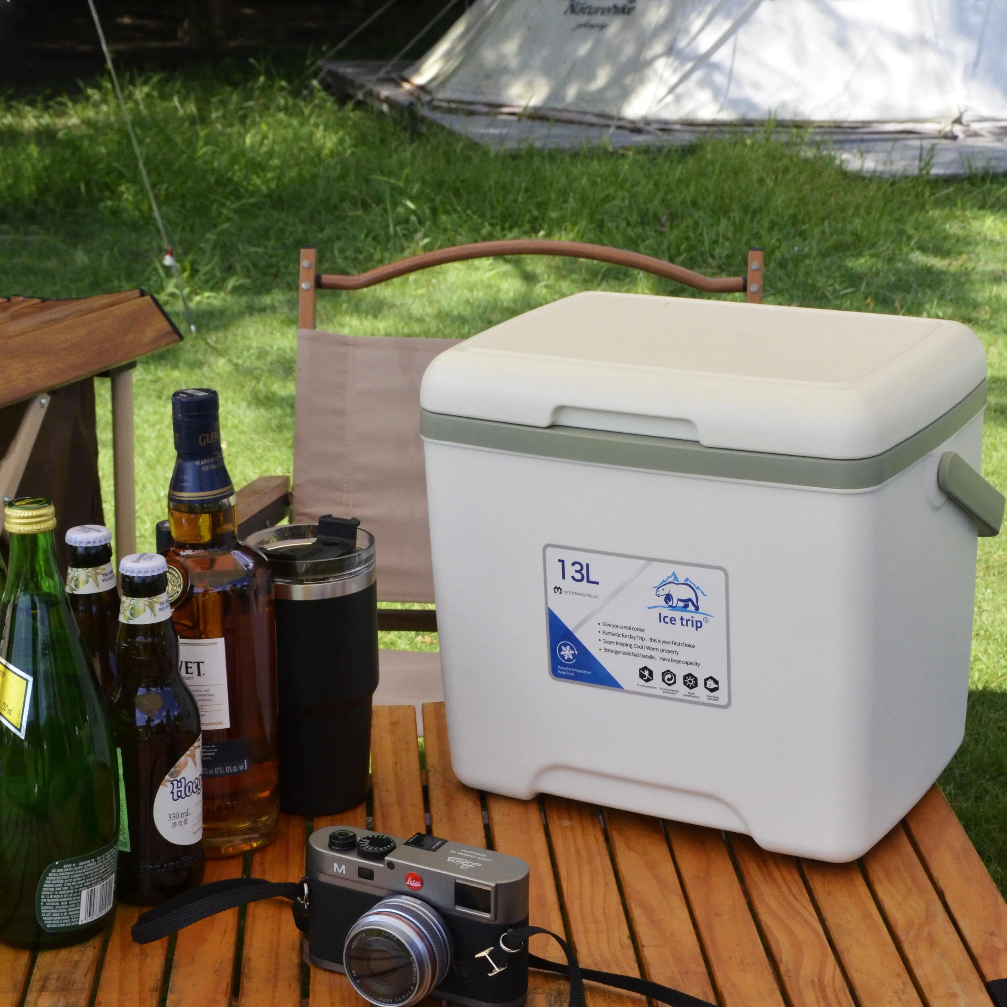 Custom Outdoor Fishing Camping Hiking 13L Ice Chest Storage Ice Cooler Box