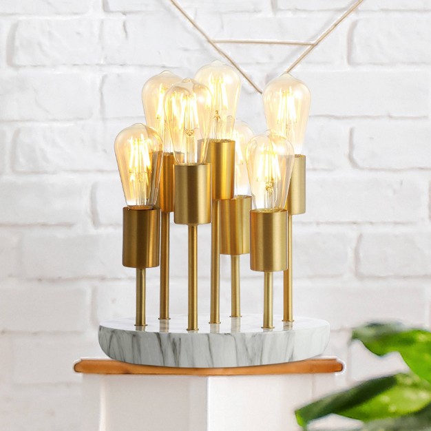 Metal Pleiades Modern Accent Lamp includes Led Light Bulb Gold Jonathan Y