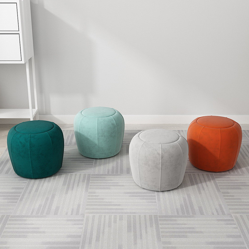 Nordic Makeup Stool Made of Leather   Contemporary   Footstools And Ottomans   by Miron Demid LLC  Houzz