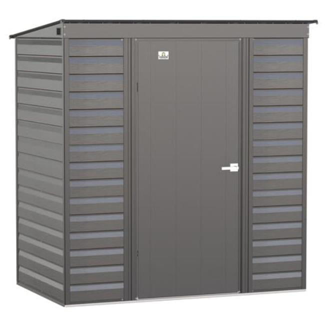 Arrow SCP64CC 6 x 4 ft. Arrow Select Steel Storage Shed, Charcoal