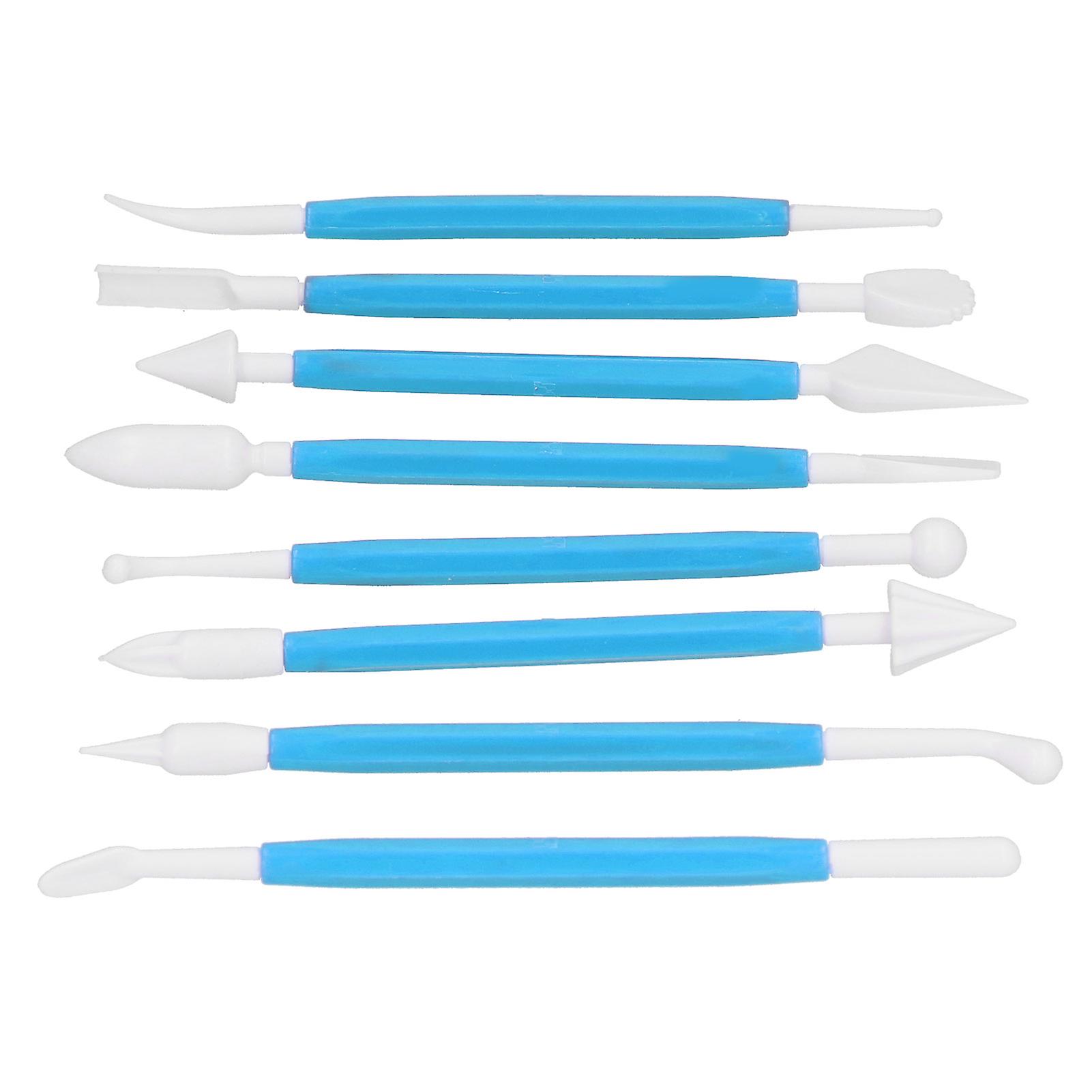 8 Pieces Cake Decorating Tools， Fondant Modeling Set Cookie Sculpting Tools For Diy Cake Sugar Gum Paste Bakery Decorating Supplies[blue]