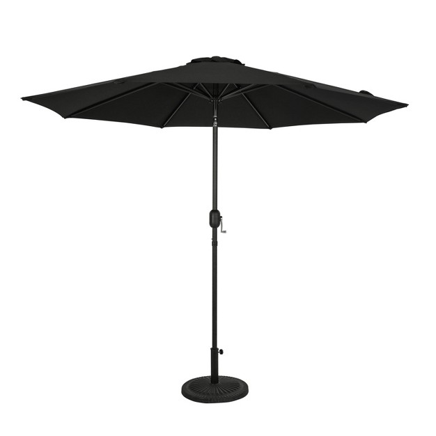 9 x27 X 9 x27 Trinidad Ii Market Patio Umbrella Black Island Umbrella