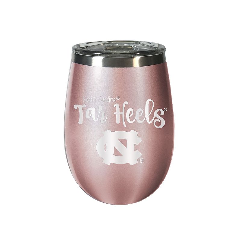 North Carolina Tar Heels Rose Gold Finish Wine Tumbler