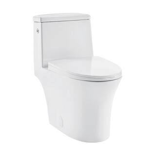 Swiss Madison Hugo 1-Piece 1.11.6 GPF Dual Touchless Flush Elongated Toilet in White Seat Included SM-1T265