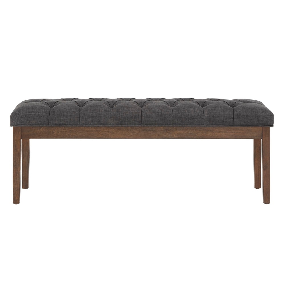 Benchwright Premium Tufted Reclaimed 52 inch Upholstered Bench by iNSPIRE Q Artisan