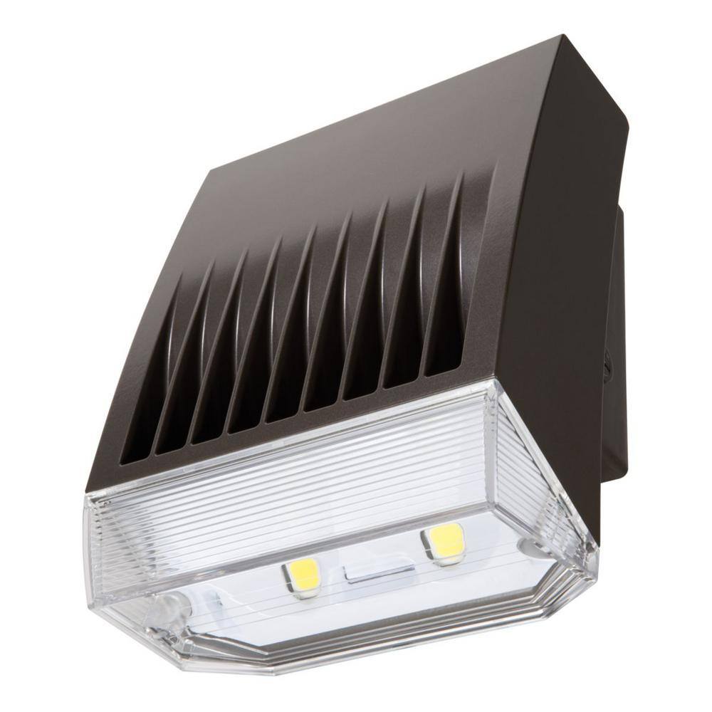 Lumark XTOR 120-Watt Equivalent Integrated LED Bronze Photocontrol Wall Pack Light 5000K XTOR8BRL-PC1