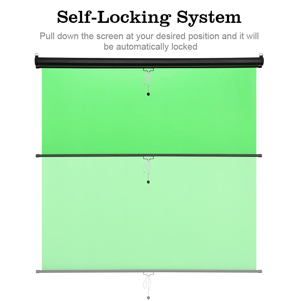 Yescom Retractable Green Screen Video Chromakey Backdrop 7x6ft