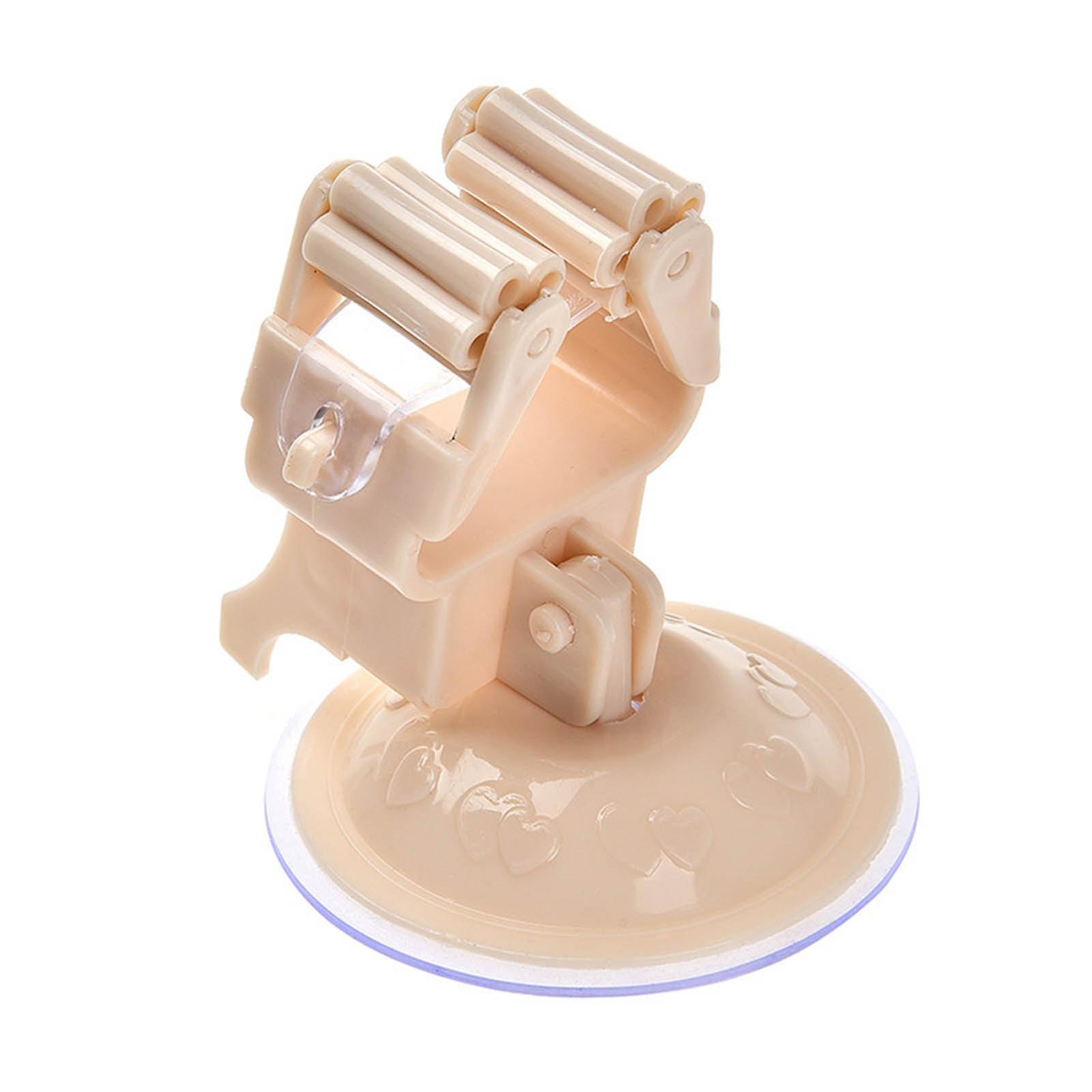 1 Plain Door Mop Hanger Broom Holder Suction Cup Mop Hook Strong And Traceless Vacuum Suction Cup Mop Holder Beige