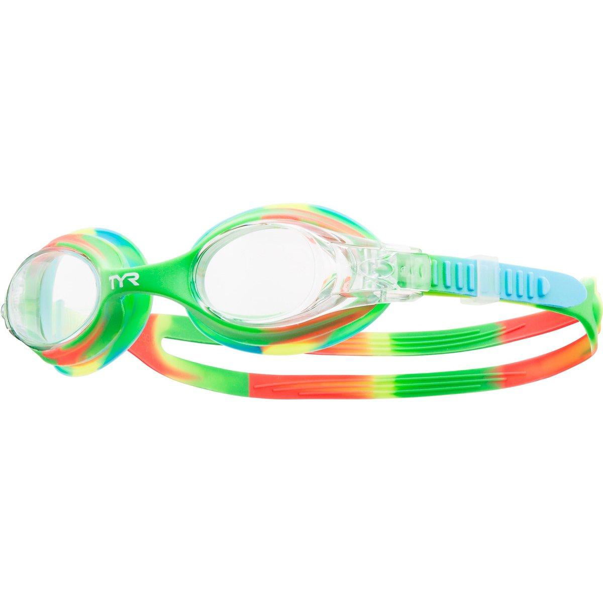 TYR Swimple Kids Goggles - Tie Dye Green/Orange LGSWTD-GRN ORG