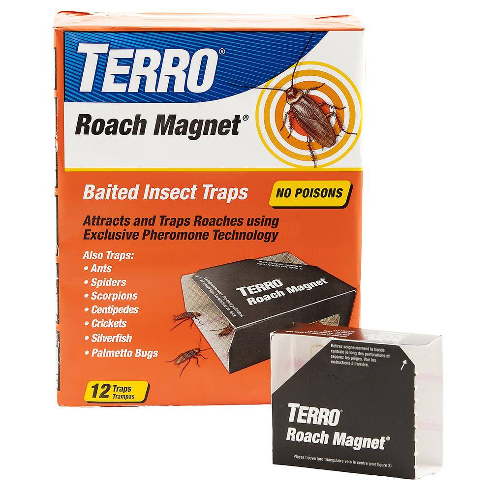 TERRO Roach Magnet Baited Insect Traps (12-Count) T256