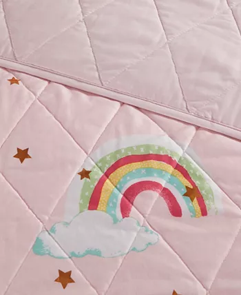 Mi Zone Kids Alicia Rainbow Metallic Stars 3-Pc. Quilt Set， Twin