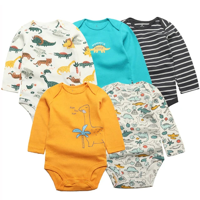 5PCS/Lot Newborn 100% Cotton Cartoon Baby Boys Clothes Bodysuits Girls Clothing Baby Girls Clothes Roupas de bebe 6-24 Month