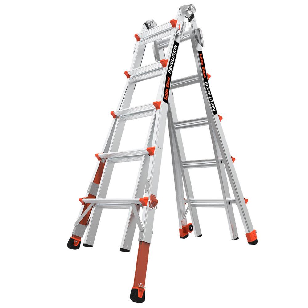 Revolution M22 Aluminum Type-1A 300lb Telescoping Multi-Position Ladder with Ratchet Leg Leveler