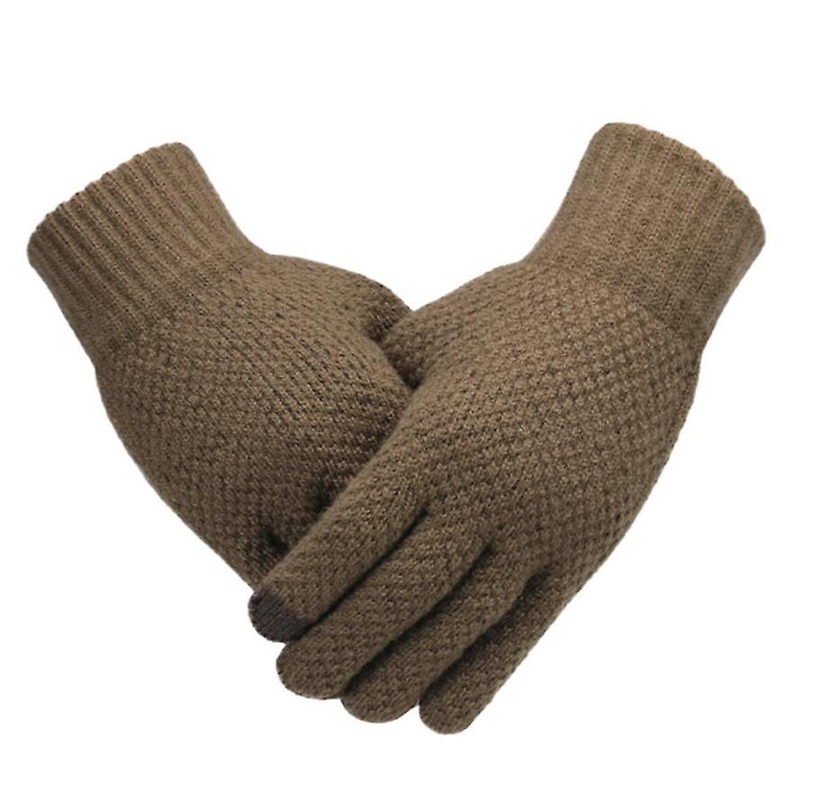 Winter Men Knitted Gloves Touchscreen High Quality Male Mitten Thicken Warm Wool Cashmere Solid Men Business Gloves Autumn