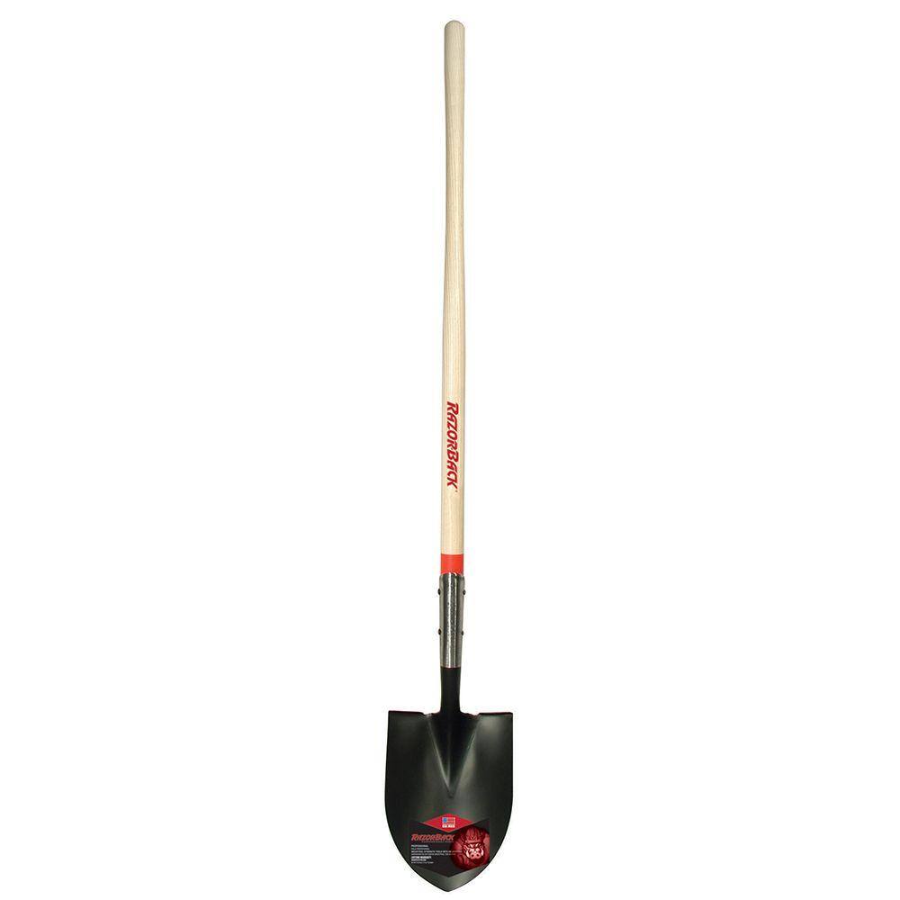 Razor-Back 48 in. Wood Handle Digging Shovel 45657