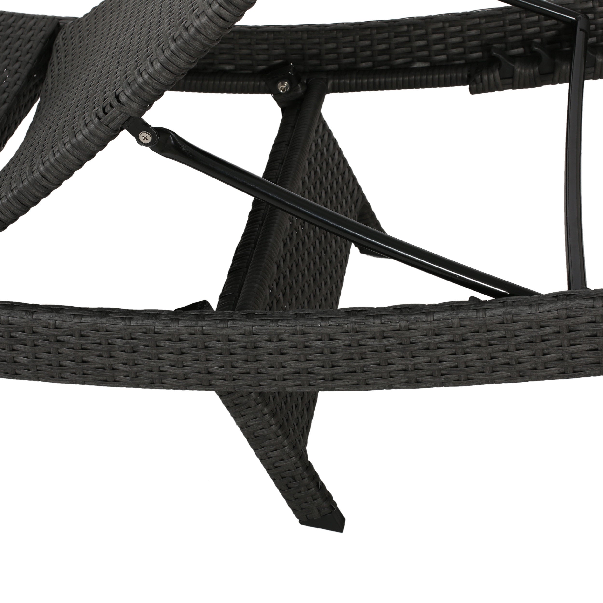 Olivia Grey Outdoor Wicker Chaise Lounge Adjustable (Set of 4)