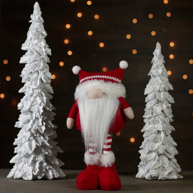 Red And White Standing Tabletop Christmas Gnome Figure