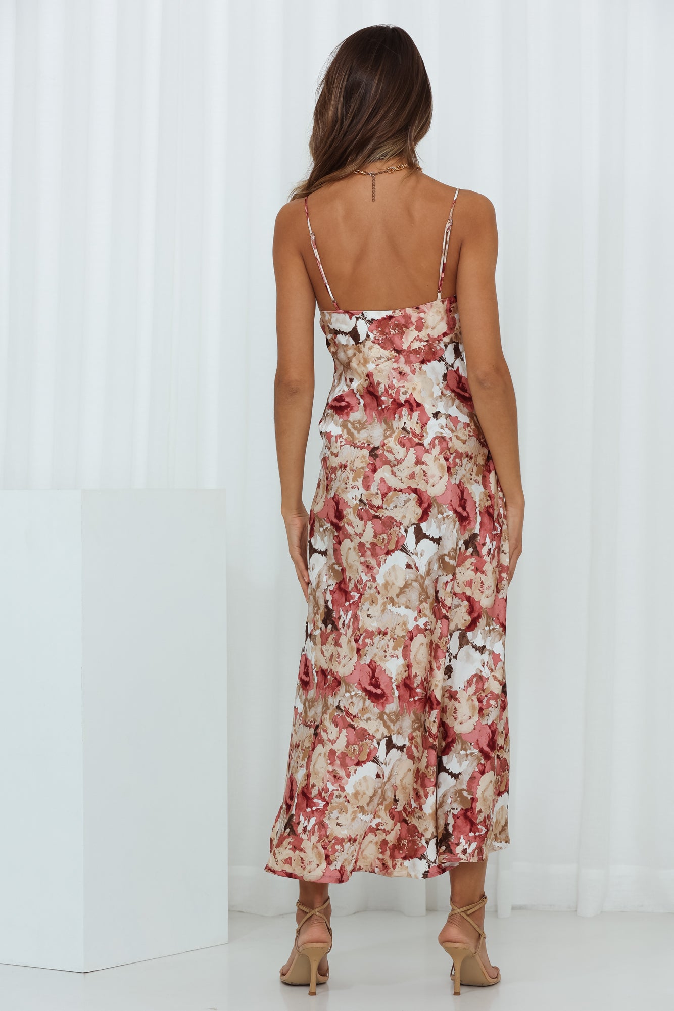 Dawn Talks Midi Dress Rose