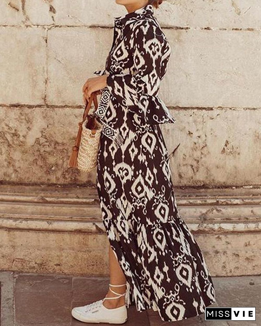 Printed Bohemian Swing Dress