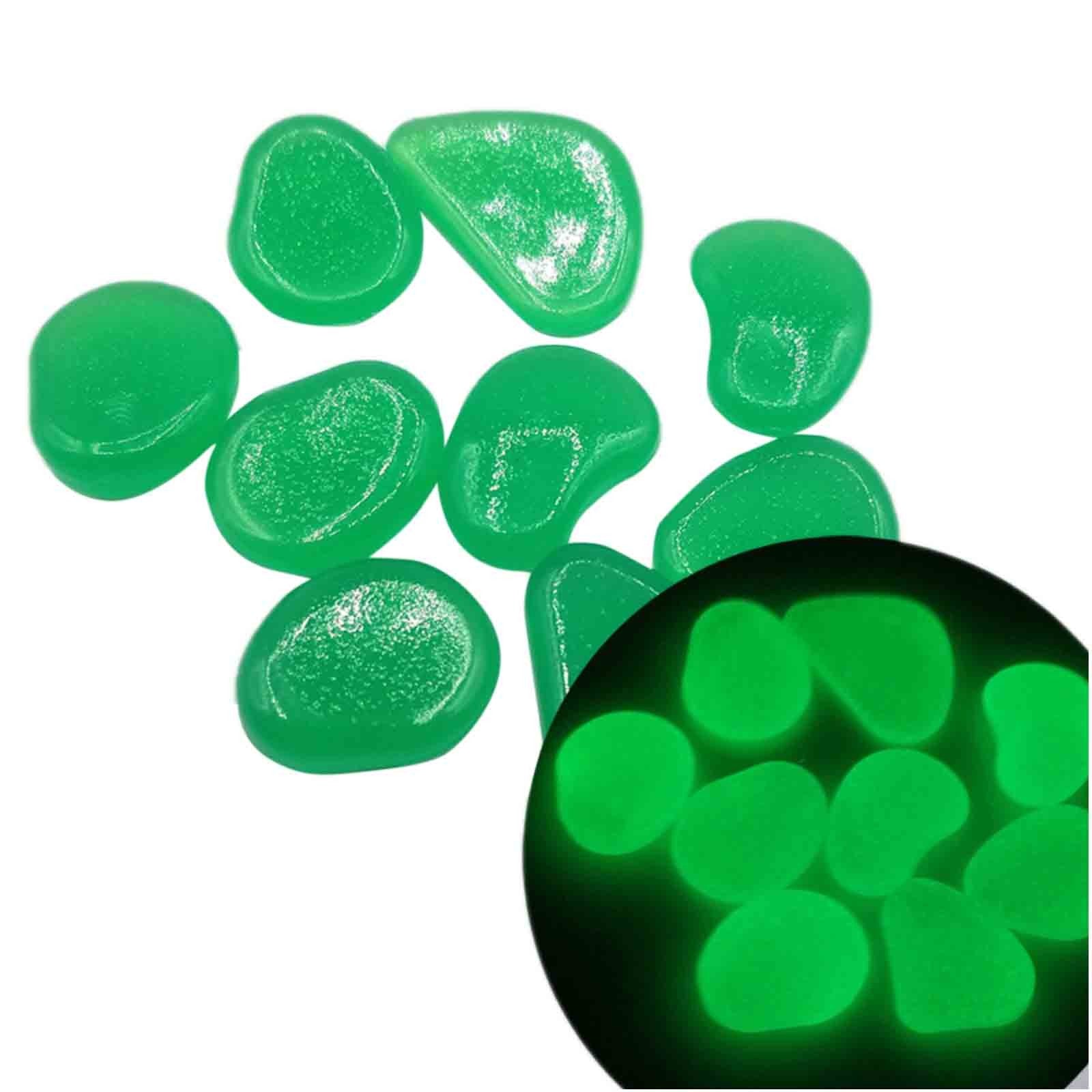 Poatren Glow in The Dark Pebbles Luminous Stones Rocks For Garden Aquariums Decor 100PCS