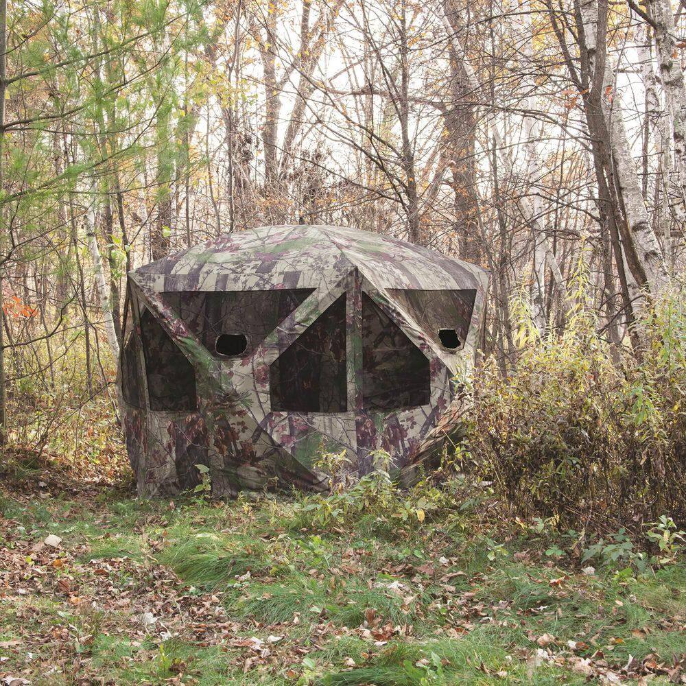 Barronett Blinds Pentagon Bloodtrail Backwoods Camo Large Ground Hunting Blind (2-Pack) 2 x BARR-PT550BW