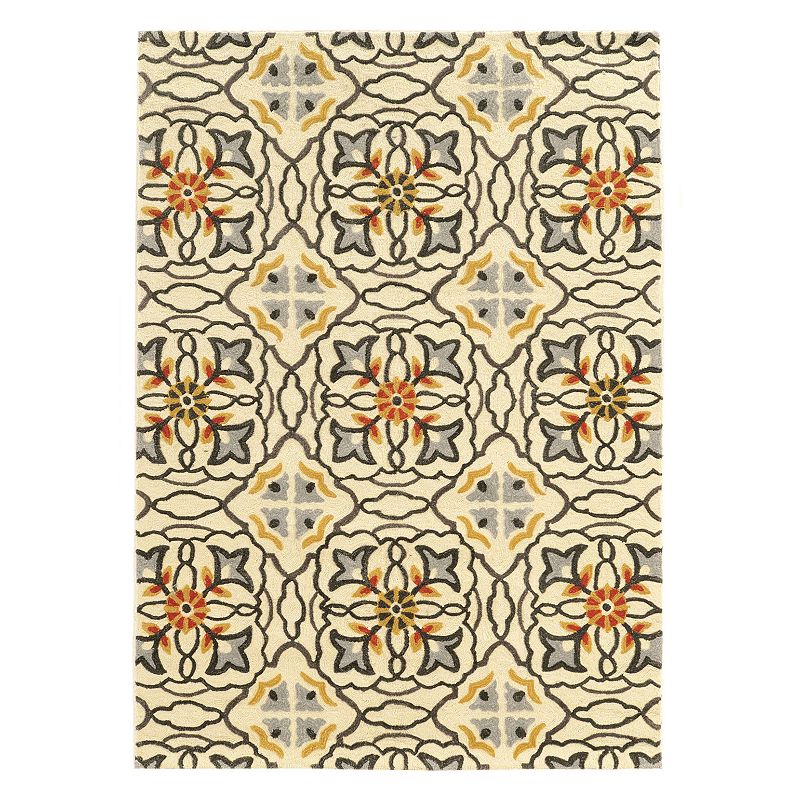 Linon Trio Geometric Floral I Rug