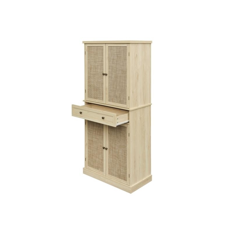 4 Door Storage Cabinet with 1 Drawer  with 4 Adjustable Inner Shelves Buffet