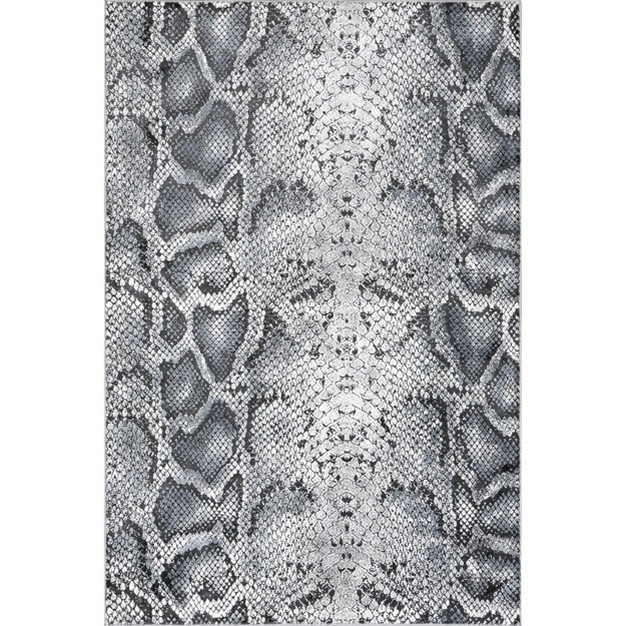 Enni Contemporary Snake Print Area Rug