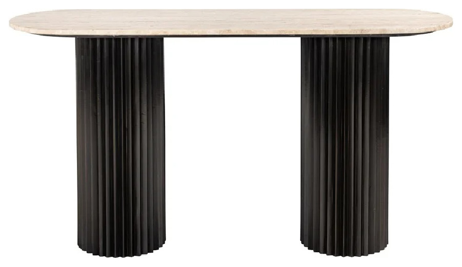 Oval Travertine Modern Console  OROA Hampton   Modern   Console Tables   by Oroa   Distinctive Furniture  Houzz