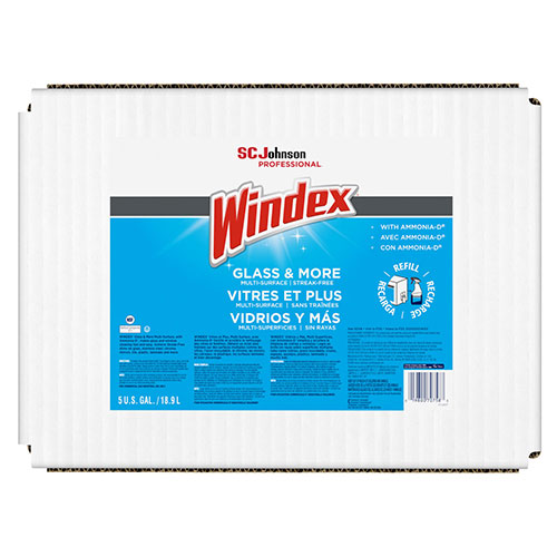 SC Johnson Windex Glass Cleaner with Ammonia-D 5gal Bag-in-Box Dispenser | SJN696502