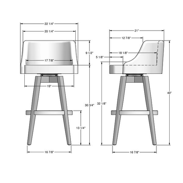 Amisco Nolan Swivel Counter and Bar Stool