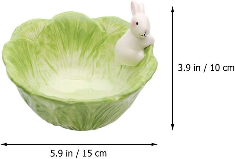 Bunny Candy Bowl Easter Ceramic Rabbit Bowl Easter Candy Bowl Snack Appetizers Nut Dish Table Decoration