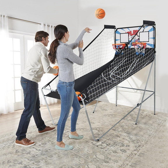 Costway 75319482 Foldable Dual Shot Basketball Arc...