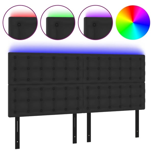 vidaXL LED Headboard Black 39.4