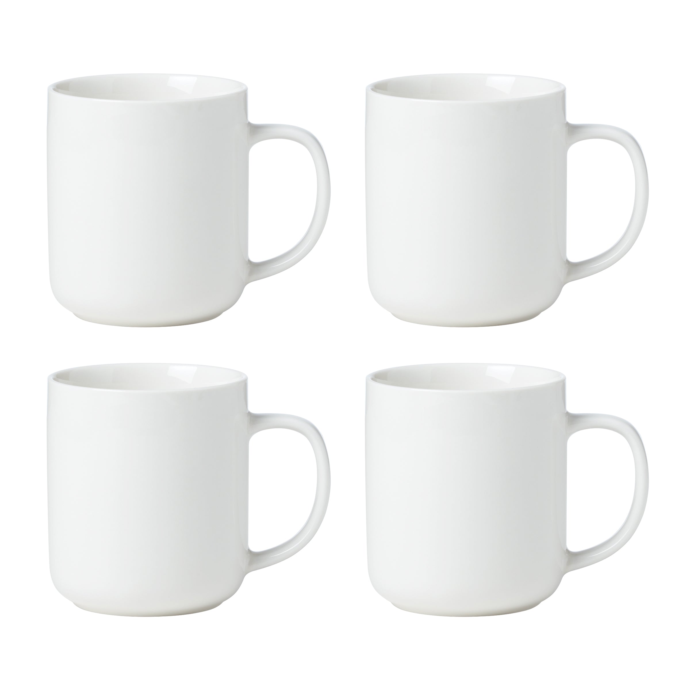 24 Seven White Mugs, Set Of 4