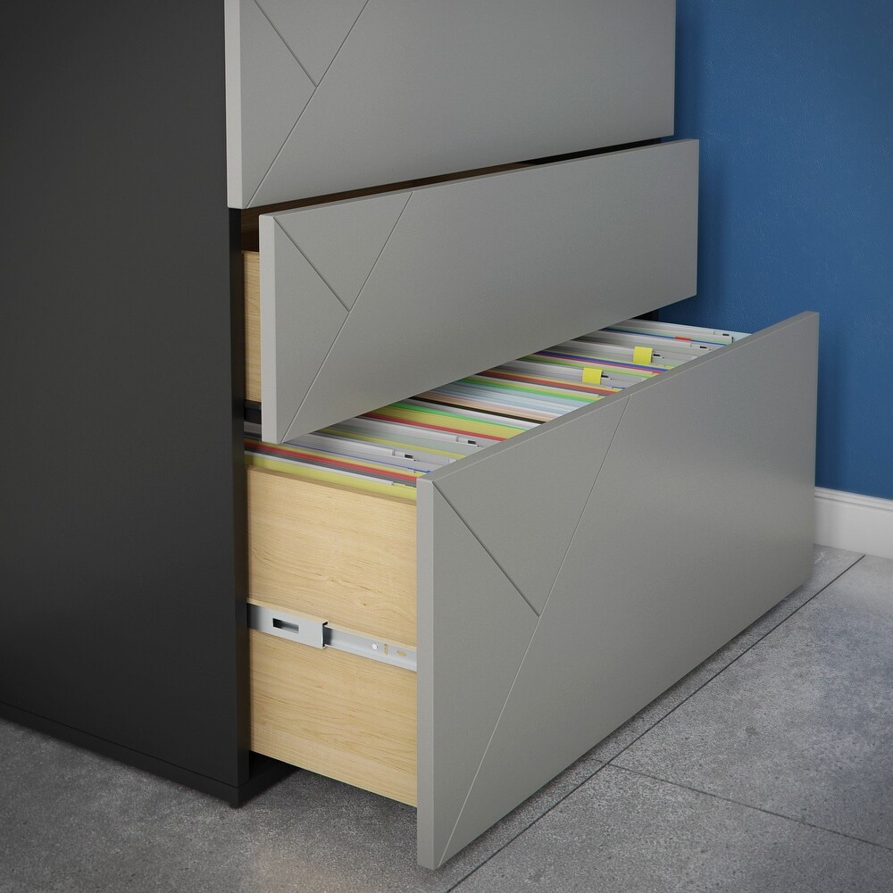 Nexera Atypik 3 Drawer Storage and Filing Cabinet