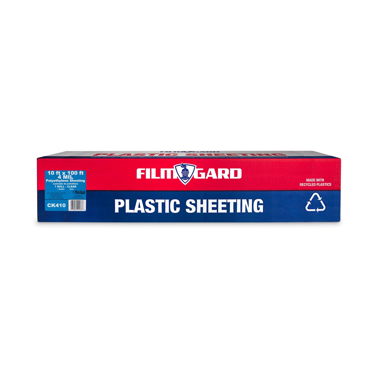 Film-Gard Plastic Sheeting 4 mil X 10 ft. W X 100 ft. L Polyethylene Clear 1 pk