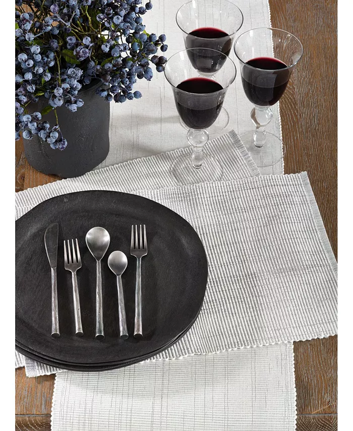 Saro Lifestyle Shimmering Woven Cotton Table Runner