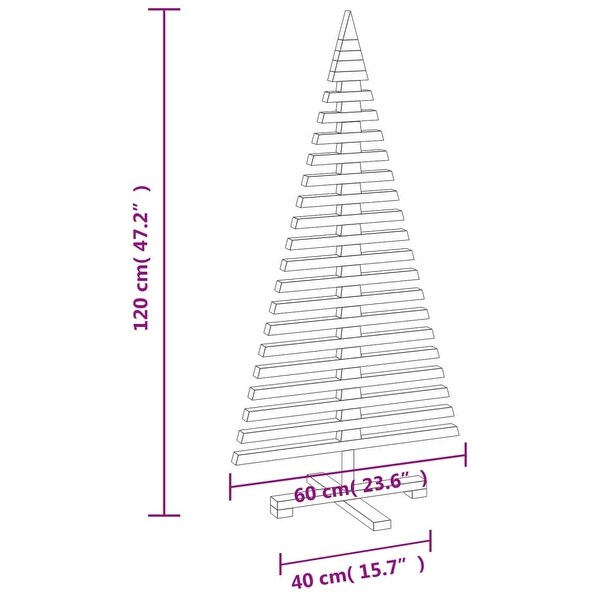 vidaXL Wooden Christmas Tree for Decoration 47.2 Solid Wood Pine