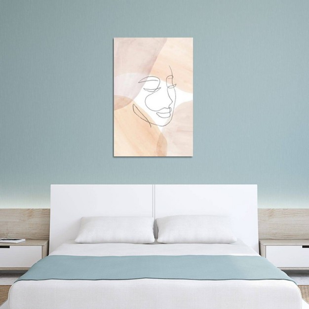 Line Art Face By Whales Way Unframed Wall Canvas Icanvas