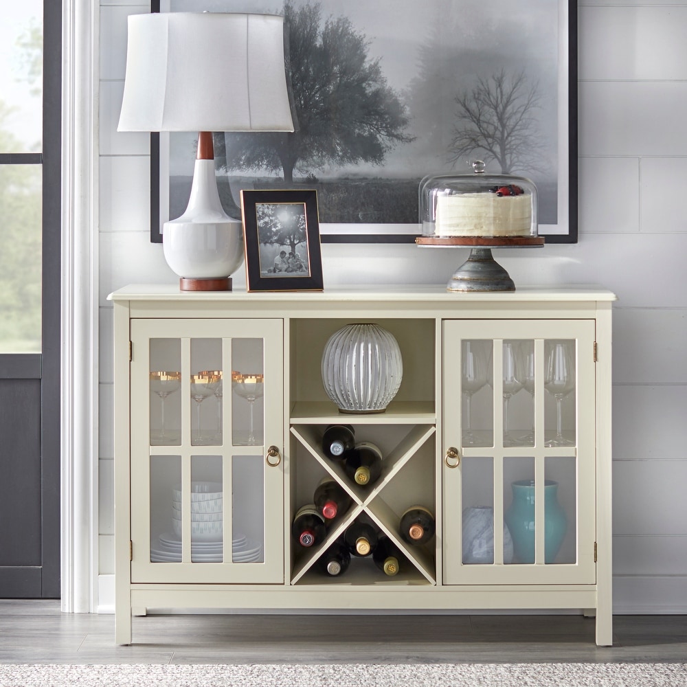 Simple Living Portland Glass Wine Buffet/Sideboard