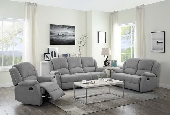 Acme LV01284 Zorina Sofa (Motion)  Gray Fabric