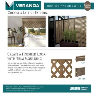 Veranda 4 ft. x 8 ft. Brazilian Walnut Garden Vinyl Lattice 137996