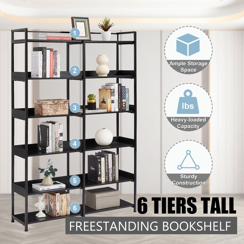 Bookshelf with MDF Boards Stainless Steel Frame