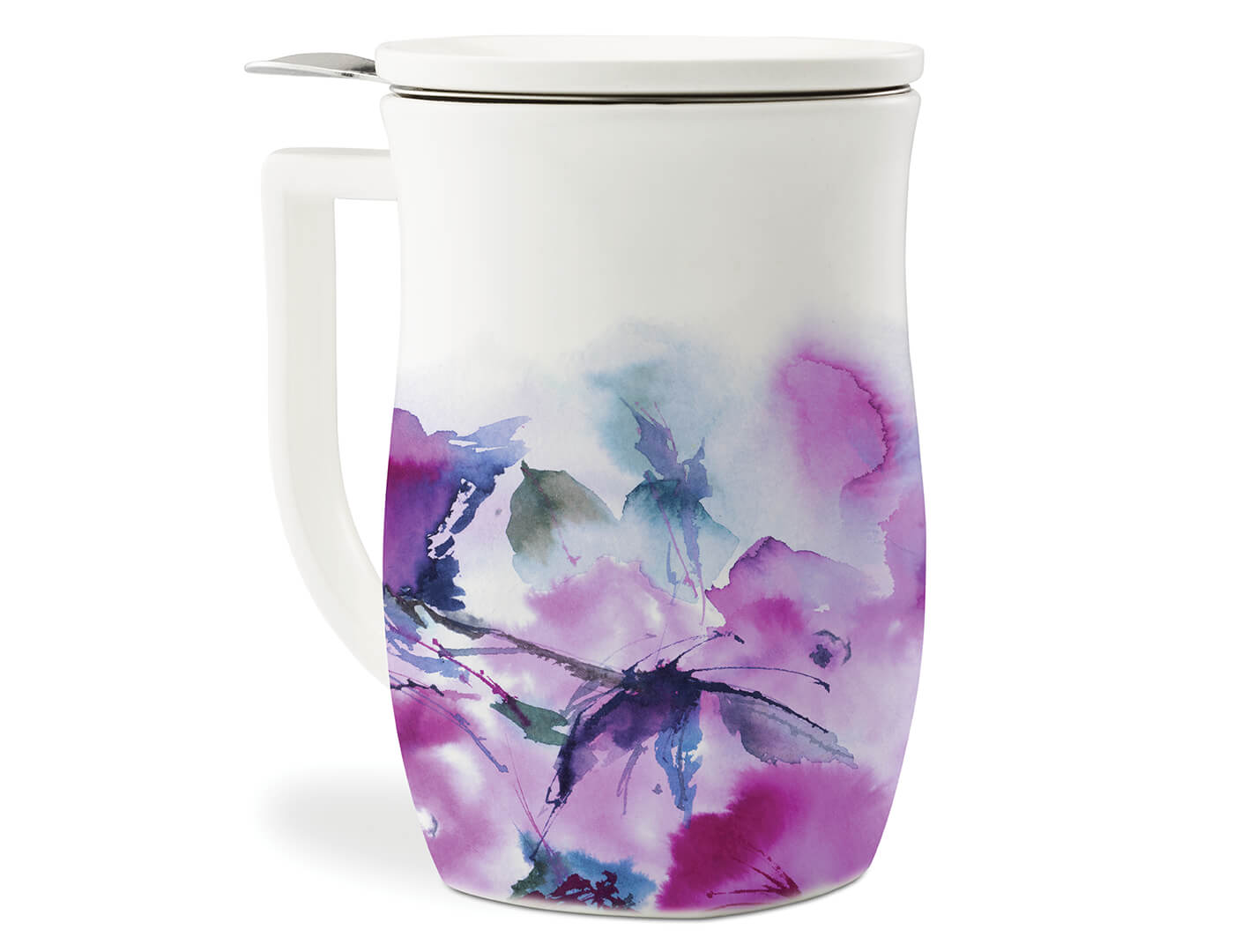 Tea Steeping Cup with Verbena Flower Infuser