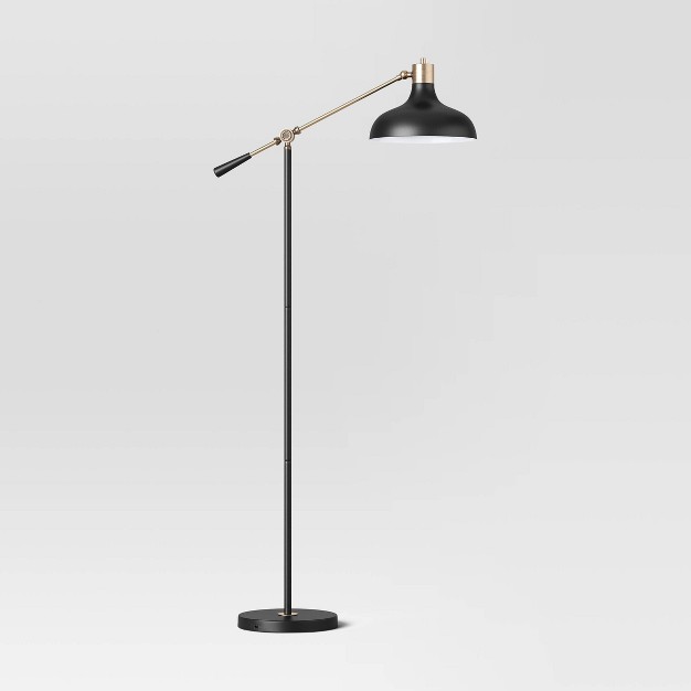 Crosby Schoolhouse Floor Lamp Black